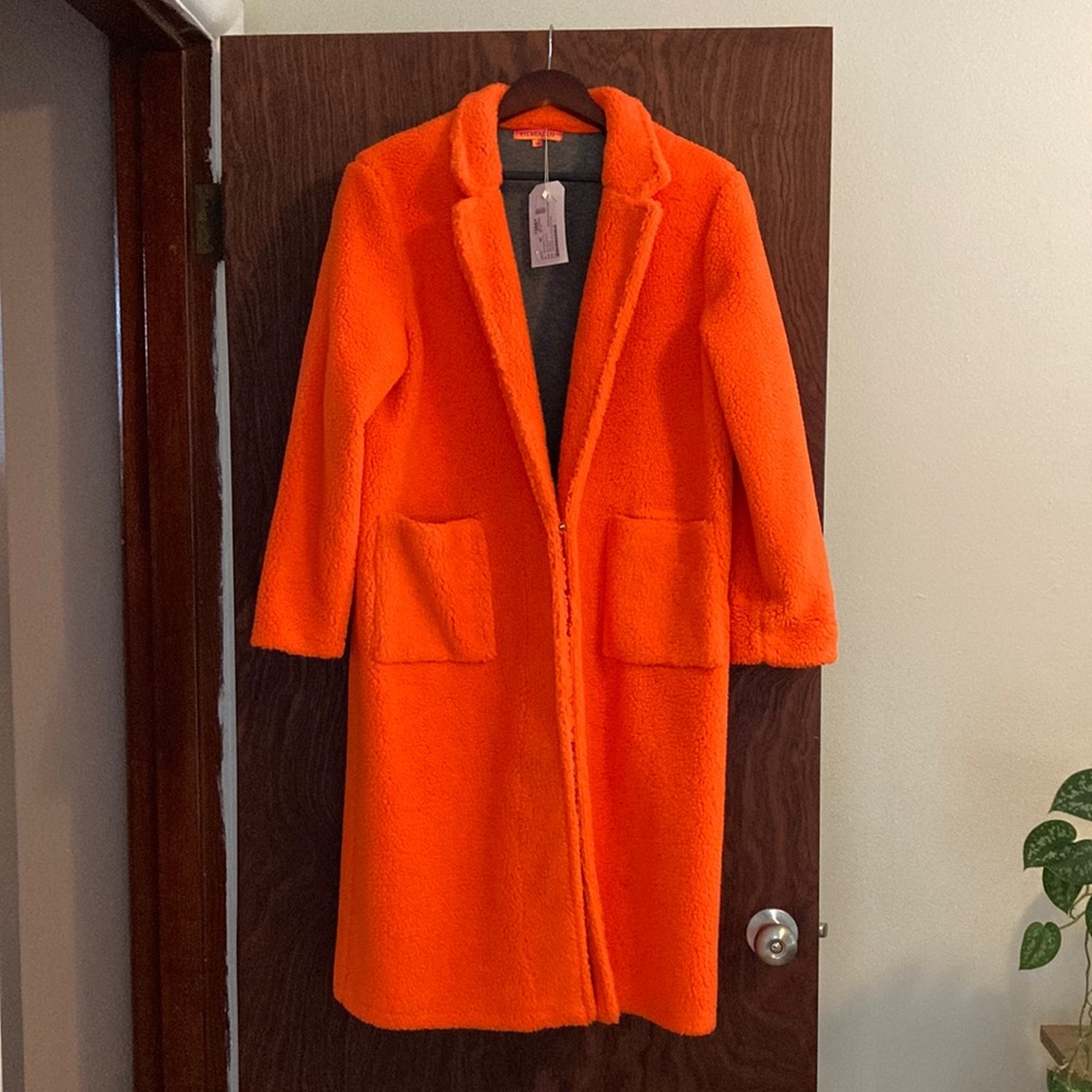 Vilagallo Florescent Orange Fleece Jacket